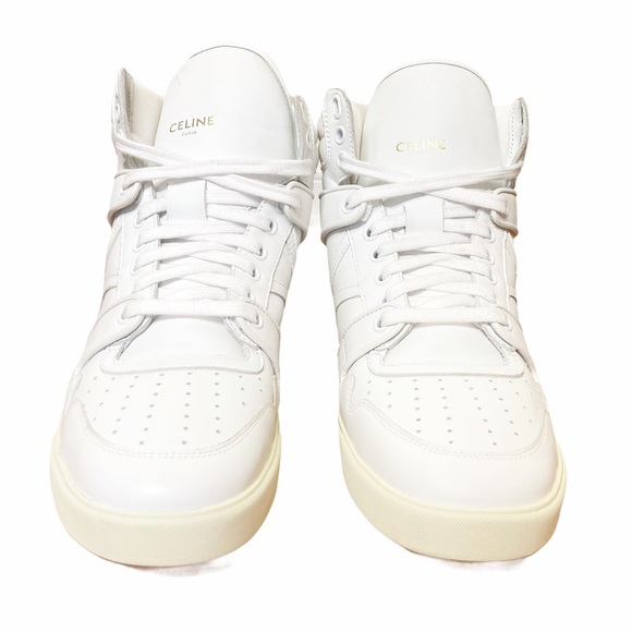Celine Men Break Mid Lace-Up Leather Sneakers 41/8 - Picture 2 of 9
